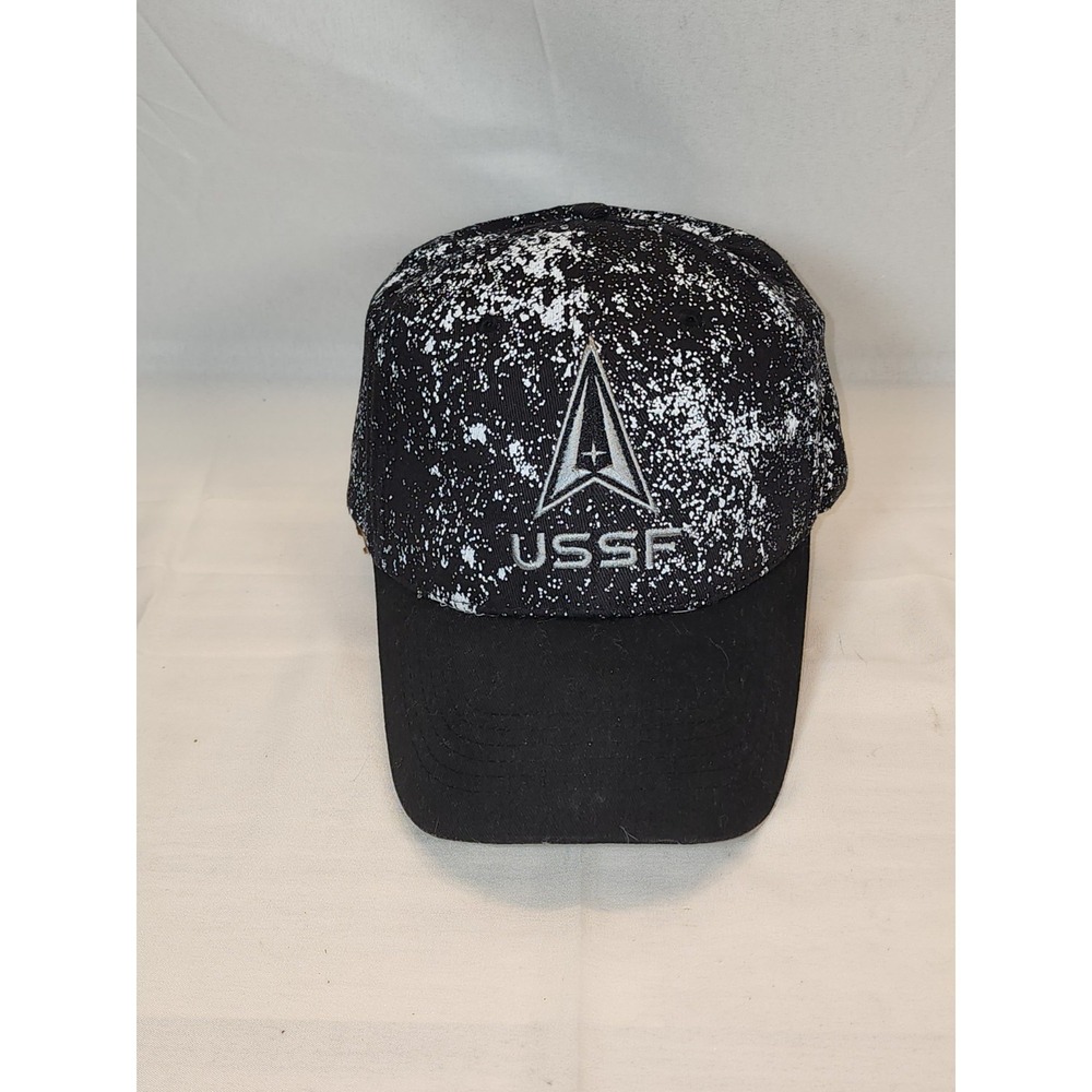 United States Space Force USSF Logo Galaxy Star Hat (Black) Made By Eagle Crest